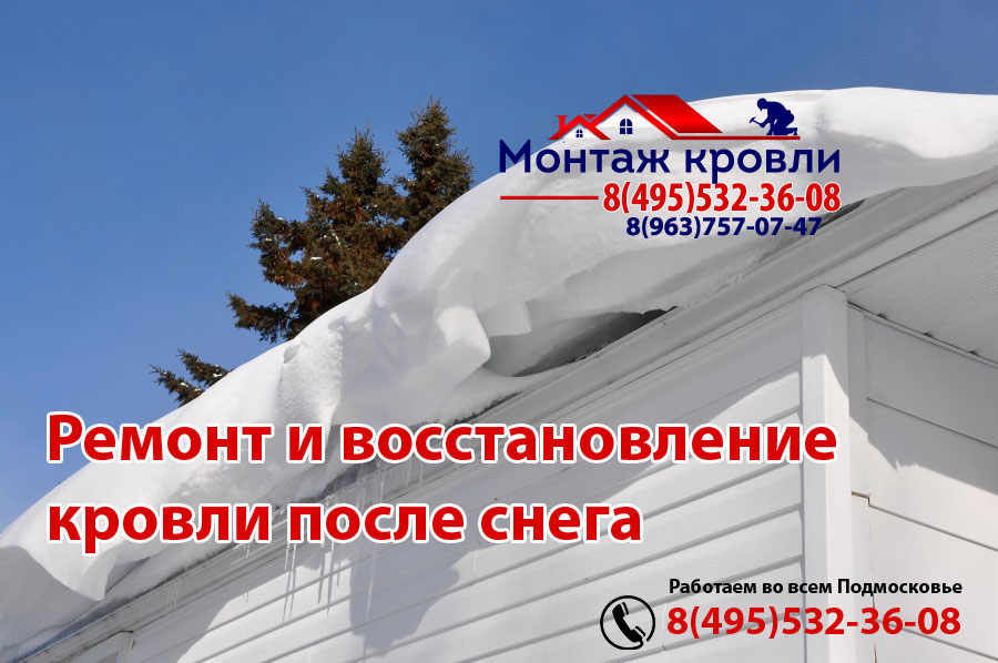 Хорошо сделанная кровля выдержит любой снег, монтаж в Шаховская